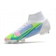 Nike Mercurial Superfly 8 Elite FG fotbollsskor Vit Blå Grön