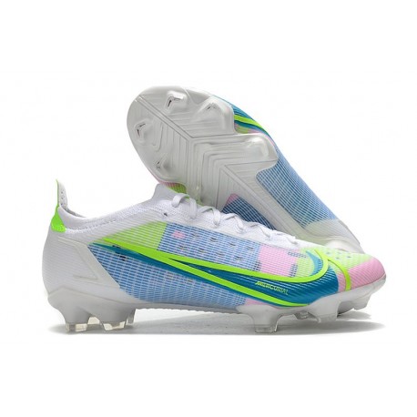 Fotbollsskor Nike Mercurial Vapor 14 Elite FG Vit Blå Grön