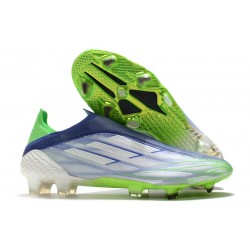 adidas X Speedflow+ FG Fotbollsskor Herr Adizero Prime X - Vit Grön Blå LIMITED EDITION