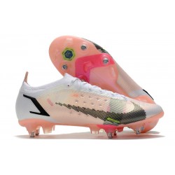 Fotbollsskor för Män Nike Mercurial Vapor 14 Elite SG Rawdacious - Vit Röd Rosa