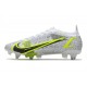 Nike Mercurial Vapor 14 Elite SG Silver Safari - Vit Svart Silver Neon