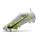 Nike Mercurial Vapor 14 Elite SG Silver Safari - Vit Svart Silver Neon