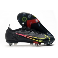 Fotbollsskor för Män Nike Mercurial Vapor 14 Elite SG Black x Prism - Svart Gul Röd