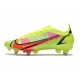 Nike Mercurial Vapor 14 Elite SG Volt Svart Bright Crimson