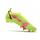 Nike Mercurial Vapor 14 Elite SG Volt Svart Bright Crimson