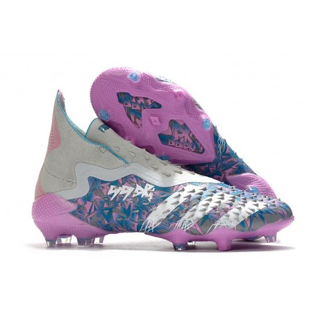 Fotbollsskor adidas Predator Freak + FG Herr Silver Blå Rosa