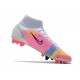 Fotbollsskor Nike Mercurial Superfly 8 Elite AG Dragonfly - Vit Silver Mörklila LIMITED EDITION