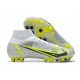 Fotbollsskor Nike Mercurial Superfly 8 Elite AG Silver Safari - Vit Svart Silver Neon