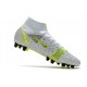 Fotbollsskor Nike Mercurial Superfly 8 Elite AG Silver Safari - Vit Svart Silver Neon