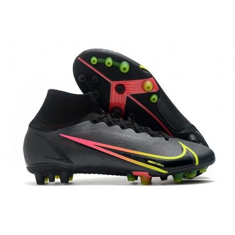 Fotbollsskor Nike Mercurial Superfly 8 Elite AG Black x Prism - Svart Gul Röd