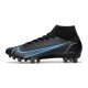 Fotbollsskor Nike Mercurial Superfly 8 Elite AG Renew - Svart Grå