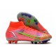 Fotbollsskor Nike Mercurial Superfly 8 Elite AG Spectrum - Röd Silver