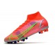 Fotbollsskor Nike Mercurial Superfly 8 Elite AG Spectrum - Röd Silver