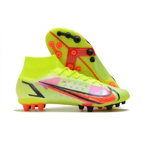 Fotbollsskor Nike Mercurial Superfly 8 Elite AG Volt Svart Bright Crimson