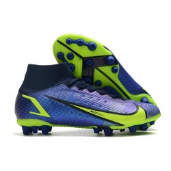 Fotbollsskor Nike Mercurial Superfly 8 Elite AG Recharge - Blå Neon Navy