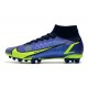 Fotbollsskor Nike Mercurial Superfly 8 Elite AG Recharg -Blå Neon Navy