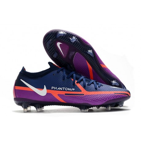 Fotbollsskor för Män Nike Phantom GT2 Elite FG UV - Navy Vit Lila