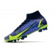 Fotbollsskor Nike Mercurial Superfly 8 Elite AG Recharg -Blå Neon Navy