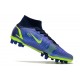 Fotbollsskor Nike Mercurial Superfly 8 Elite AG Recharg -Blå Neon Navy