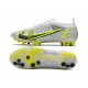 Nike Mercurial Vapor 14 Elite AG Herr Silver Safari - Vit Svart Silver Neon