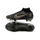 Nike Mercurial Superfly VIII Elite DF FG Shadow - Svart Guld Silver