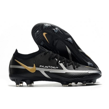 Fotbollsskor för Män Nike Phantom GT2 Elite FG Shadow - Svart Grå Guld