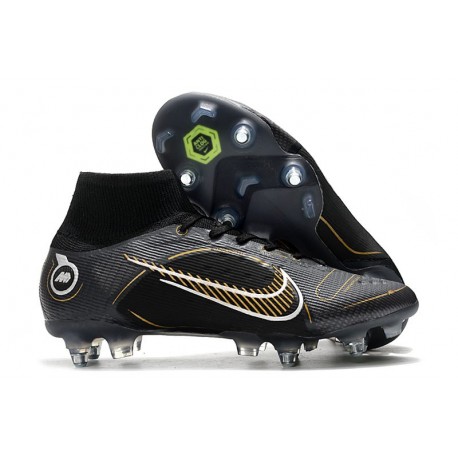 Nike Mercurial Superfly 8 Elite SG-Pro AC Shadow - Svart Guld Silver