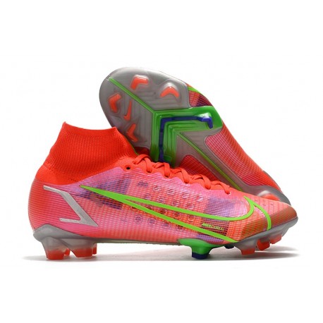 Nike Mercurial Superfly 8 Elite FG fotbollsskor Spectrum - Röd Silver