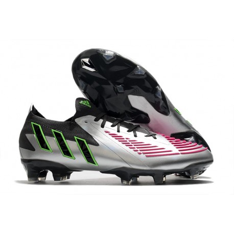 adidas Predator Edge.1 Low FG Herrar Silver Svart Rosa