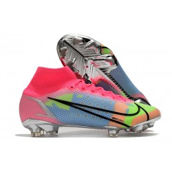 Nike Mercurial Superfly VIII Elite DF FG Rosa Blå Grön