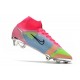 Nike Mercurial Superfly VIII Elite DF FG Rosa Blå Grön