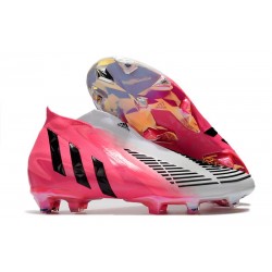 adidas Predator Edge + FG Unite Football - Rosa Svart Vit