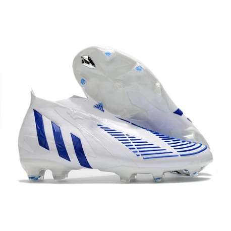 adidas Predator Edge + FG Diamond Edge - Vit Blå