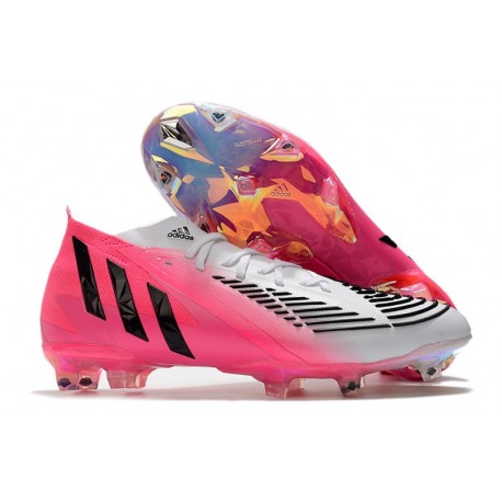 adidas Predator Edge.1 FG Fotbollsskor för Män Unite Football - Rosa Svart Vit LIMITED EDITION