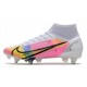 Nike Mercurial Superfly 8 Elite SG-Pro Dragonfly - Vit Silver Mörklila