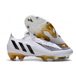 adidas Predator Edge.1 Low FG Herrar Vit Svart Guld