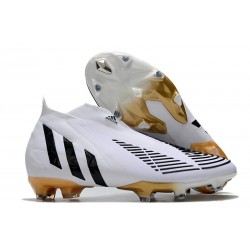 adidas Predator Edge + FG Vit Svart Guld