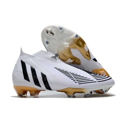 adidas Predator Edge + FG Vit Svart Guld