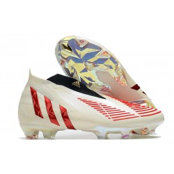 adidas Predator Edge + FG Vit Röd