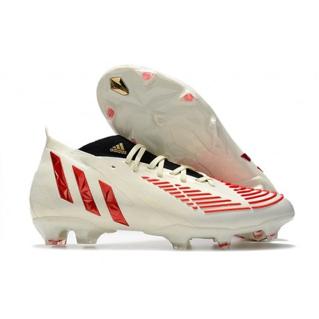 adidas Predator Edge.1 FG Fotbollsskor för Män Vit Röd