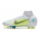 Nike Mercurial Superfly VIII Elite DF FG Vit Blå Gul