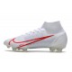 Nike Mercurial Superfly 8 Elite FG fotbollsskor Vit Röd