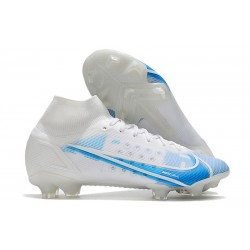 Nike Mercurial Superfly VIII Elite DF FG Vit Blå