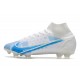 Nike Mercurial Superfly VIII Elite DF FG Vit Blå