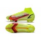 Nike Mercurial Superfly 8 Elite FG fotbollsskor Volt Svart Bright Crimson