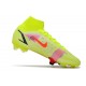 Nike Mercurial Superfly 8 Elite FG fotbollsskor Volt Svart Bright Crimson