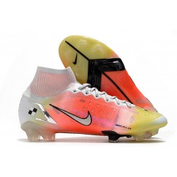 Nike Mercurial Superfly 8 Elite FG fotbollsskor Vit Röd Svart