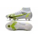 Nike Mercurial Superfly 8 Elite SG-Pro AC Silver Safari - Vit Svart Silver Neon