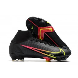 Nike Mercurial Superfly VIII Elite DF FG Black x Prism - Svart Gul Röd