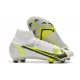 Nike Mercurial Superfly 8 Elite FG fotbollsskor Silver Safari - Vit Svart Silver Neon